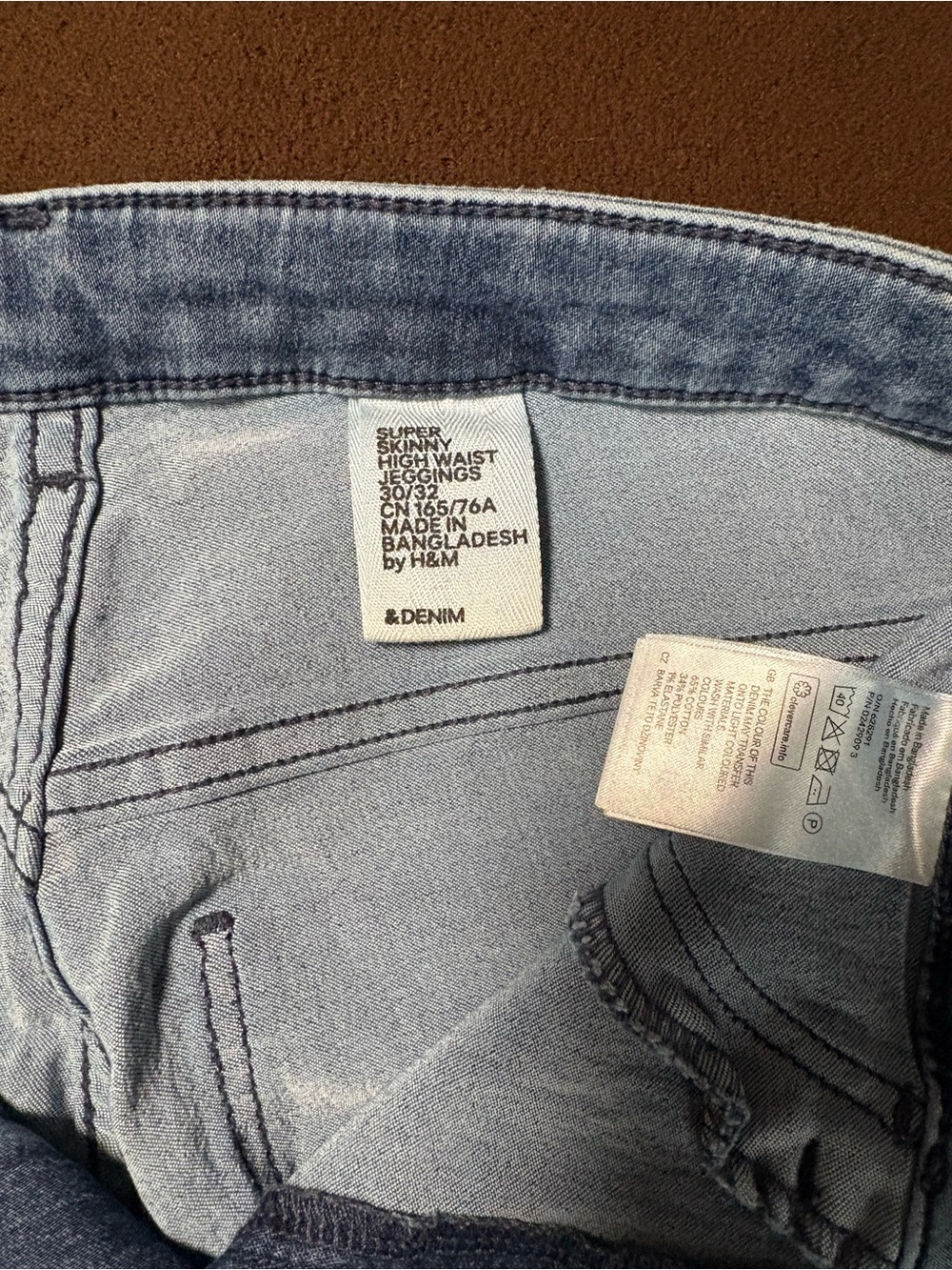 H&M Light Wash Super Skinny High Waist Jeggings